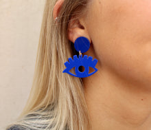 Load image into Gallery viewer, Blue Eye Babe Earrings