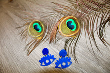 Load image into Gallery viewer, Blue Eye Babe Earrings