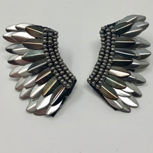 Load image into Gallery viewer, Silver + Gun Metal Gray Wings